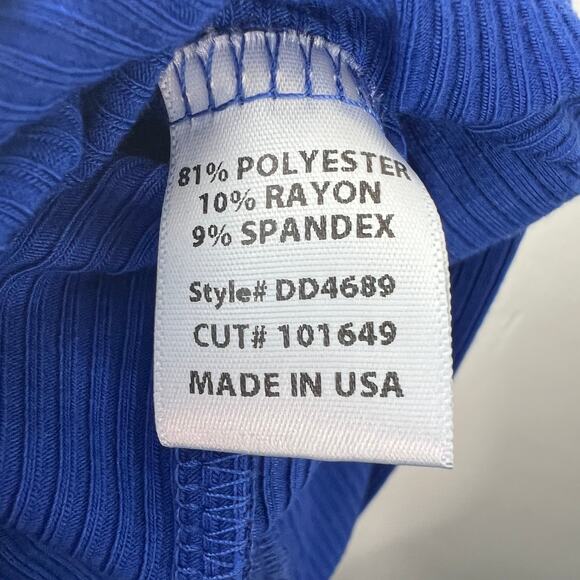 Fore Royal Blue Cutout Midi Dress Ribbed Plunge Neck Party/Cocktail Size X-Small - Picture 8 of 9